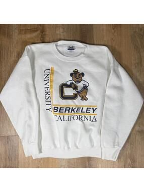 90s University of California Berkeley Crewneck – White (XL)